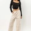 DREAMERS BY DEBUT Lyra Cropped Top In Black