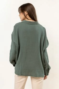 FUN 2 FUN New Arrivals Macey Button Up In Teal