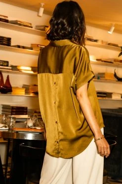 Mustard Seed Stacy Blouse In Moss - FINAL SALE