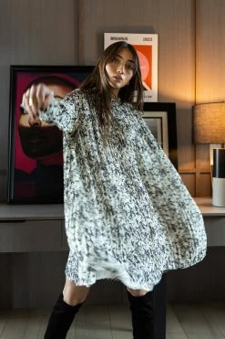 DRESS FORUM Marielle Pleated Mini Dress New Arrivals