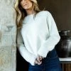 SINA Tops Mia Cozy Sweater In Ivory