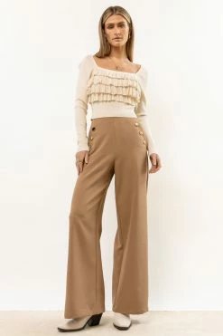 BLUE BLUSH Mia Ruffle Crop Top New Arrivals