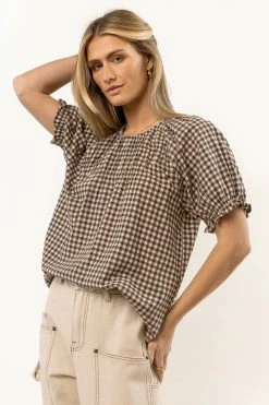 FUN 2 FUN New Arrivals Monet Checkered Blouse