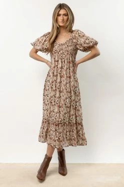 ZOE + CLAIRE Nessa Printed Midi Dress New Arrivals