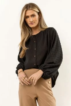 MAIZE New Arrivals Nina Button Up In Black