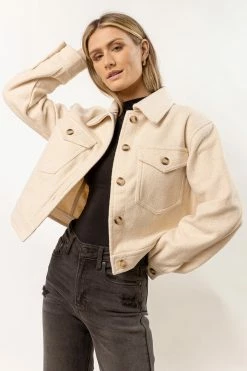 Flash Sale π AARON & AMBER New Arrivals Oaklynn Shacket In Cream π 9 AARON & AMBER New Arrivals Oaklynn Shacket In Cream