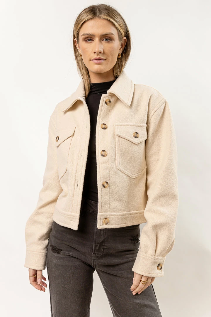 Flash Sale π AARON & AMBER New Arrivals Oaklynn Shacket In Cream π 1 AARON & AMBER New Arrivals Oaklynn Shacket In Cream