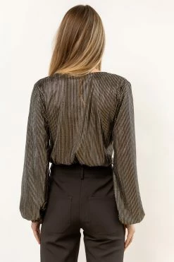 DRESS FORUM New Arrivals Olivia Holiday Bodysuit In Black