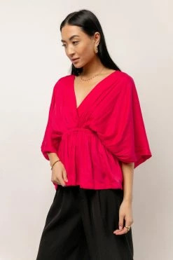 Mustard Seed Pettra Blouse In Pink - FINAL SALE