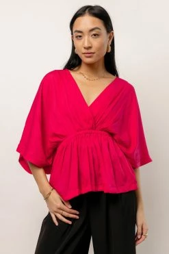 Mustard Seed Pettra Blouse In Pink - FINAL SALE