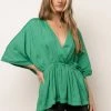 Mustard Seed New Arrivals Pettra Blouse In Green