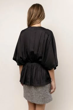 Mustard Seed New Arrivals Pettra Blouse In Black
