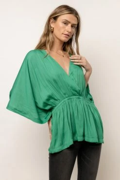 Mustard Seed New Arrivals Pettra Blouse In Green