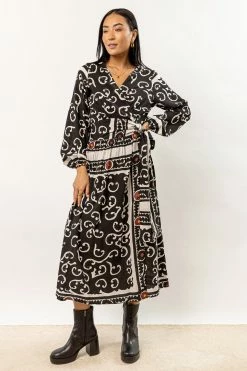 QIZHEN New Arrivals Porter Wrapped Midi Dress