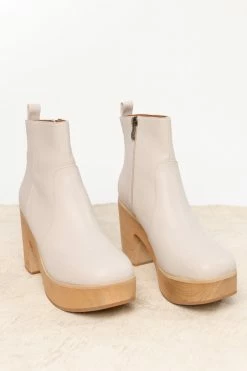 BEAST FASHION Presley Heeled Boots In Ivory New Arrivals