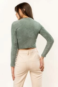 DYNAMIC FASHION New Arrivals Rania Cropped Top In Green