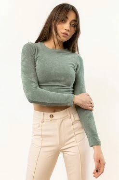 DYNAMIC FASHION New Arrivals Rania Cropped Top In Green