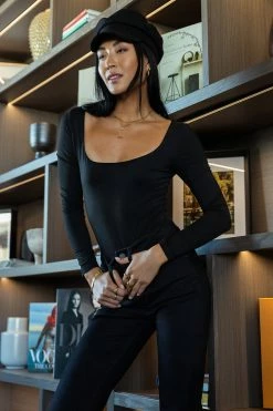 FINAL TOUCH COLLECTION Raya Bodysuit In Black