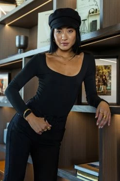 FINAL TOUCH COLLECTION Raya Bodysuit In Black