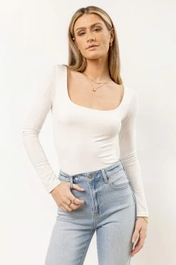 FINAL TOUCH COLLECTION Raya Bodysuit In Ivory