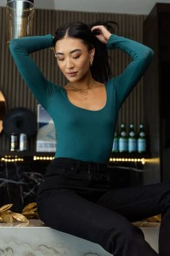 FINAL TOUCH COLLECTION Raya Bodysuit In Teal