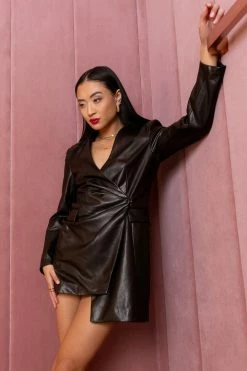 CRESCENT Rita Vegan Leather Dress