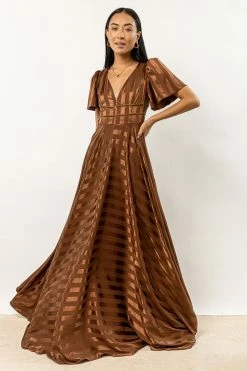 RICARICA Rylee Maxi Dress In Brown New Arrivals