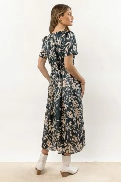 DRESS FORUM Sarah Satin Midi Dress