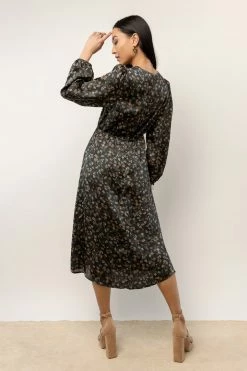 DRESS FORUM Talia Floral Midi Dress In Teal