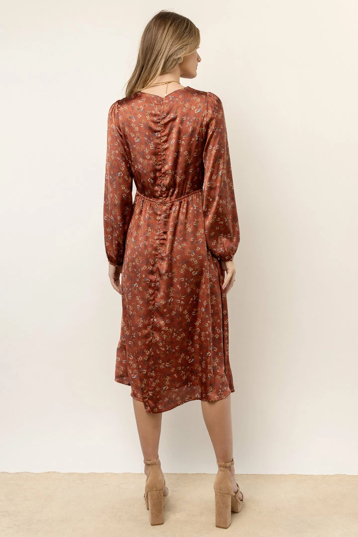 Best Sale β¨ DRESS FORUM Talia Floral Midi π Dress In Rust π 3 DRESS FORUM Talia Floral Midi Dress In Rust