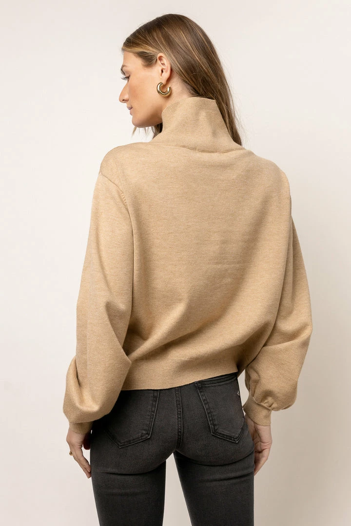 Wholesale π WORUI Trysta Mock Neck Sweater In Taupe π 4 WORUI Trysta Mock Neck Sweater In Taupe