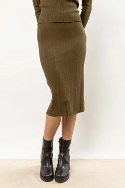 Vero Moda Shea Skirt In Olive - FINAL SALE