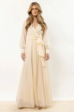 RICARICA Veronica Maxi Dress In Cream New Arrivals