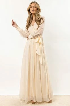 RICARICA Veronica Maxi Dress In Cream New Arrivals
