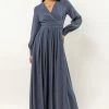 RICARICA Veronica Maxi Dress In Slate Blue New Arrivals