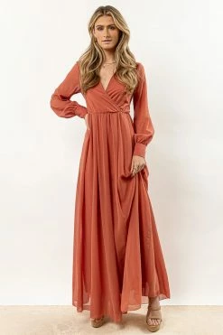 RICARICA Veronica Maxi Dress In Terracotta