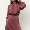 AARON & AMBER Wynter Mini Dress In Purple